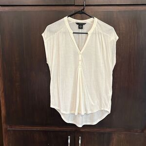 Calvin Klein Cream Cap Sleeve Top Small